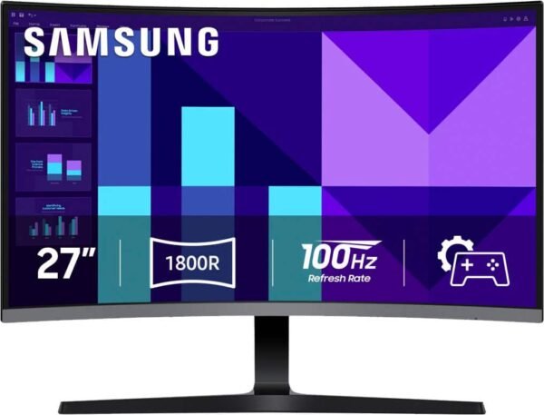 Samsung - 27" S39GD Series Curved FHD 100Hz Monitor with Built-in Speakers (HDMI, D-Sub) - Black