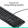 Logitech - K120 Full-size Wired Membrane Keyboard for PC with Spill-Resistant Design - Black