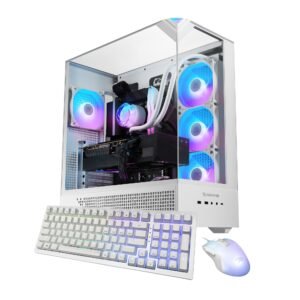 iBUYPOWER - Element Gaming Desktop PC - AMD Ryzen 9 9900X, NVIDIA GeForce RTX 5070 12GB, 32GB DDR5 RGB,2TB NVMe - White