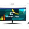 Samsung - 27" S3 (S36GD) LED FHD 100Hz Curved Monitor (HDMI, D-sub) - Black