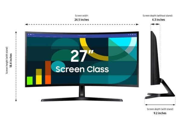 Samsung - 27" S3 (S36GD) LED FHD 100Hz Curved Monitor (HDMI, D-sub) - Black