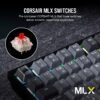 59e639a6-b438-4b8f-bb02-eff7308567cc.jpg CORSAIR - K65 PLUS RGB 75% Wireless Mechanical Pre-Lubricated MLX Red Linear Switch Gaming Keyboard with Hot-Swappable Switches - Black/Gray