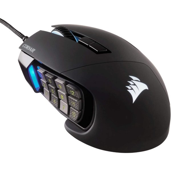 CORSAIR - Scimitar RGB Elite Wired Optical Gaming Mouse with 17 Programmable Buttons - Wired - Black