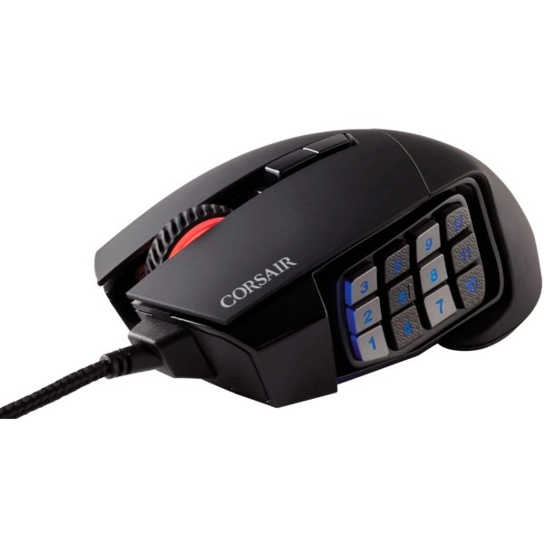 CORSAIR - Scimitar RGB Elite Wired Optical Gaming Mouse with 17 Programmable Buttons - Wired - Black