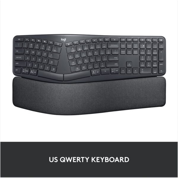 6395346_rd.jpg Logitech - ERGO K860 Ergonomic Full-size Wireless Keyboard for Windows and Mac with Palm Rest - Black