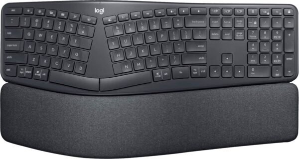 6395346_sd.jpg Logitech - ERGO K860 Ergonomic Full-size Wireless Keyboard for Windows and Mac with Palm Rest - Black