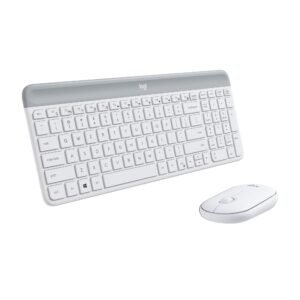 6411501_sd.jpg Logitech - MK470 Full-size Wireless Scissor Keyboard and Mouse Bundle for Windows with Quiet clicks - Off-White