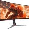 642035c1-4f09-4d3a-b228-2af960ade757.jpg AOC - CU34G2XP 34" VA Curved Gaming Monitor, WQHD (3440x1440), 180Hz, 1ms, Freesync, HDR 400 - Black/Silver/Red