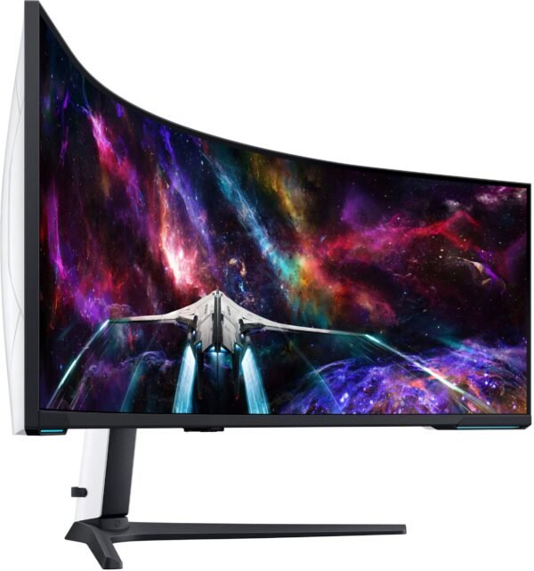 Samsung - 57" Odyssey Neo G9 Dual 4K UHD Quantum Mini-LED 240Hz 1ms HDR 1000 Curved Gaming Monitor (HDMI 
