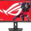 ASUS - ROG Strix 27” Curved 1440P 180Hz FreeSync Gaming Monitor with HDR (DisplayPort,HDMI,USB) - Black