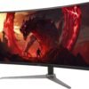 Acer - Nitro Gaming 34” Curved QHD 180Hz 1ms FreeSync Premium Gaming Monitor (DisplayPort, HDMI) - Black