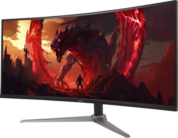 Acer - Nitro Gaming 34” Curved QHD 180Hz 1ms FreeSync Premium Gaming Monitor (DisplayPort, HDMI) - Black