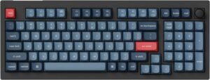 6a1c6f5e-c998-45e2-826c-648c677f3f1b.jpg Keychron - V5 Max 96% Custom Wireless RGB Mechanical Keyboard with Programmable QMK/VIA Hot-Swappable Red Switch - Black