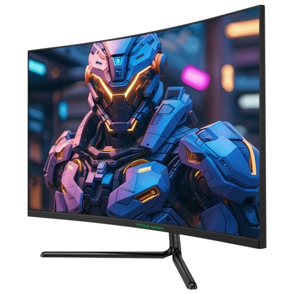 Titan-army - 31.5” Curved Gaming Monitor, IPS 1ms 240Hz 2K QHD FreeSync 95% DCI-P3 w/ HDR400 (DisplayPort, HDMI) - Black