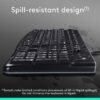 Logitech - K120 Full-size Wired Membrane Keyboard for PC with Spill-Resistant Design - Black