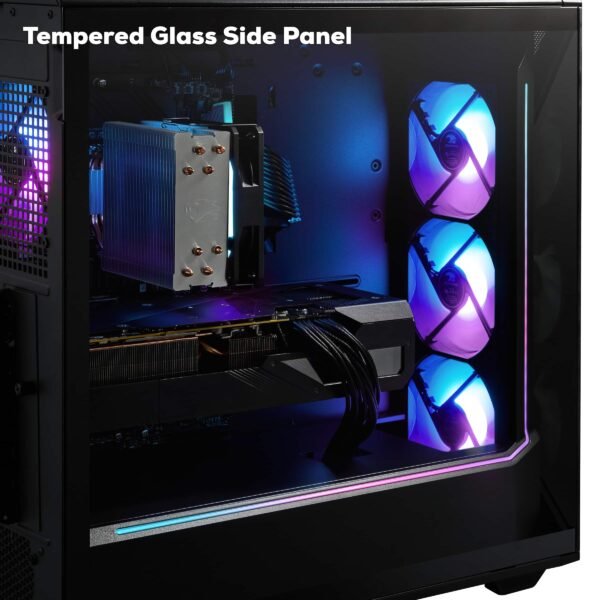 iBUYPOWER - Slate Gaming Desktop PC - AMD Ryzen 7 9800X3D, AMD Radeon RX 9070XT 16GB, 32GB DDR5 RGB,2TB NVMe SSD - Black