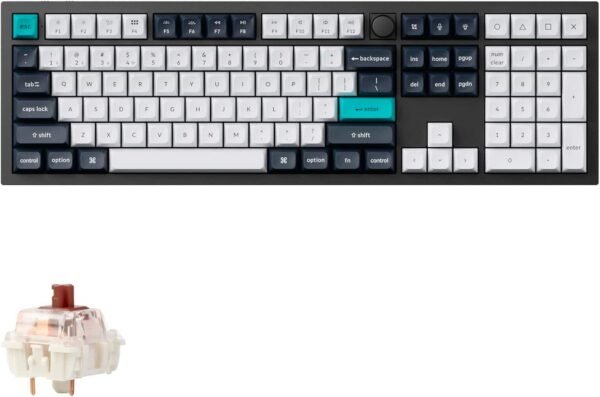 aff357a2-bad4-44cb-b624-71d6b6977170.jpg Keychron - Q6 Max 100% Custom Wireless RGB Mechanical Keyboard with Programmable QMK/VIA Hot-Swappable Brown Switch - Black