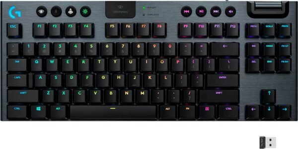 b5efd26c-f360-4501-9ddd-133cf753b425.jpg Logitech - G915 LIGHTSPEED TKL Wireless Mechanical GL Tactile Switch Gaming Keyboard with RGB Backlighting - Black